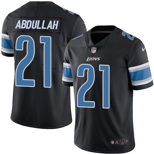 Nike Lions #21 Ameer Abdullah Black Youth Stitched NFL Limited Rush Jersey